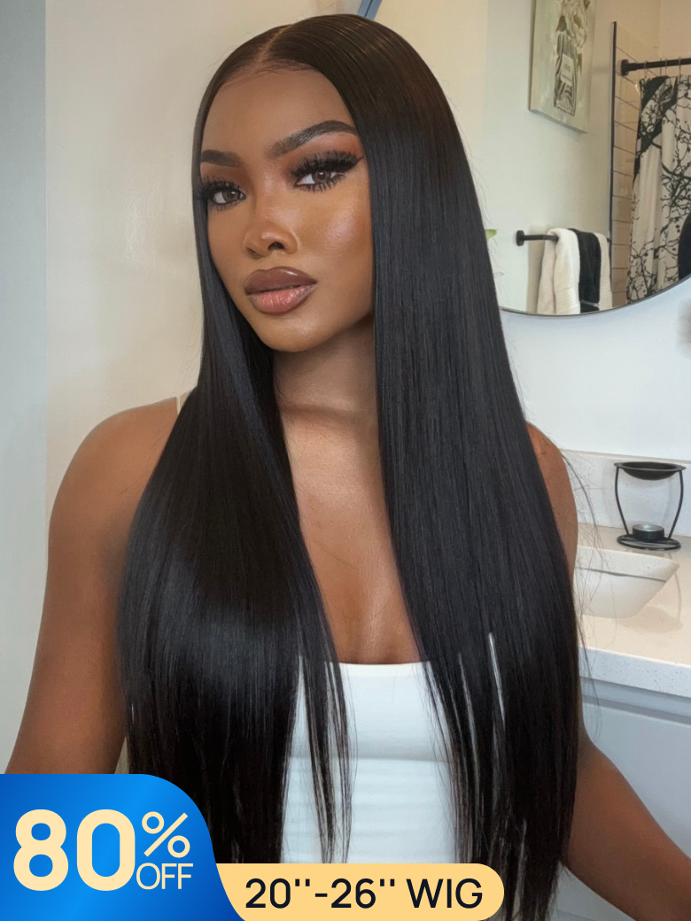 Nadula Flash Sale Straight Hair Layer Cut 13x4 Pre everything Lace Frontal Put On And Go Human Hair Wigs