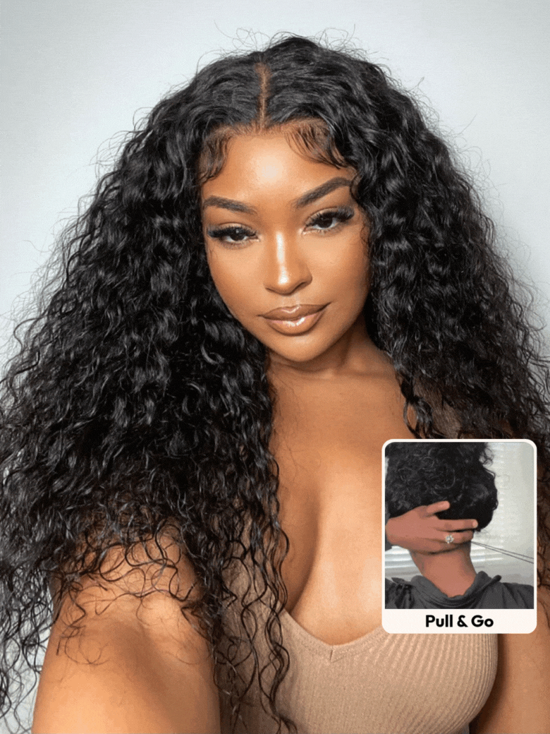 Nadula Flash Sale Water Wave Wig 7x5 &13*6 Byebye Knots Lace Closure Glueless Human Hair Wigs Put On And Go