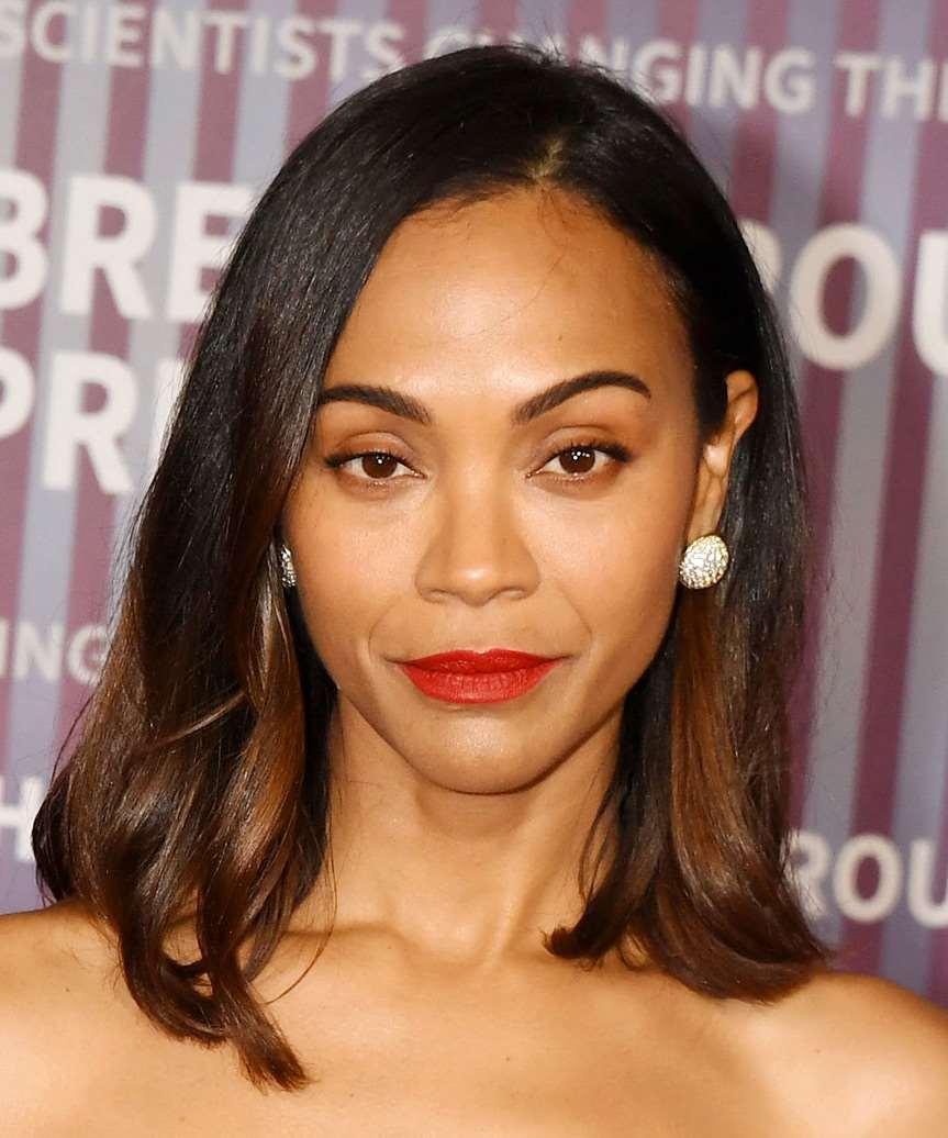 Zoe Saldana Medium-Length Hairstyle