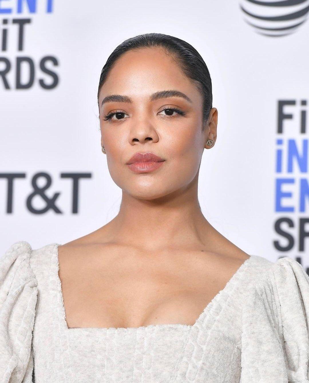 Tessa Thompson updo hairstyle