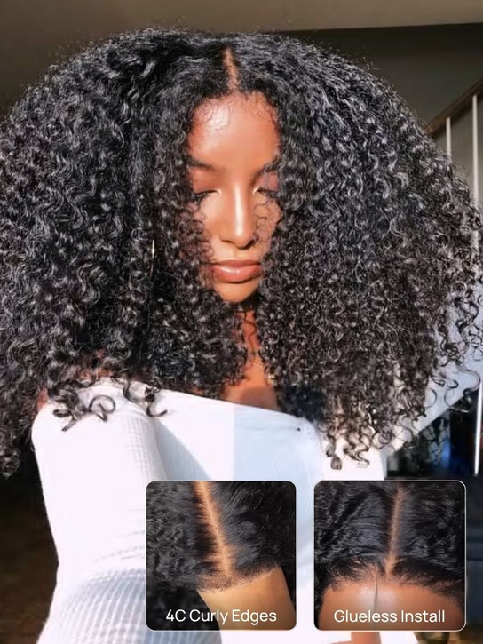 Nadula $100 Off Flash Sale 7x5 Byebye Knots Jerry Curly And Linky Curly Mixed Curls Wig Glueless Put On & Go Wigs