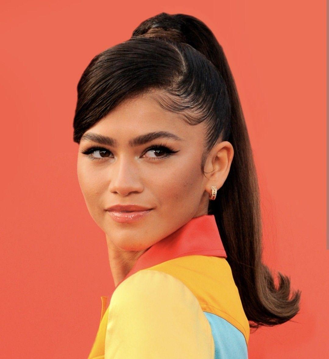 Side-Swept Bangs with a Ponytail