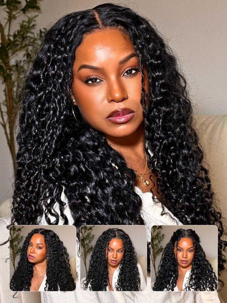 Nadula 7x5 Invisible Knots 4D Mixed Texture Curls Twist × Finger Coils × Burmese Curl × Tight Water Wave Glueless Human Hair Wig