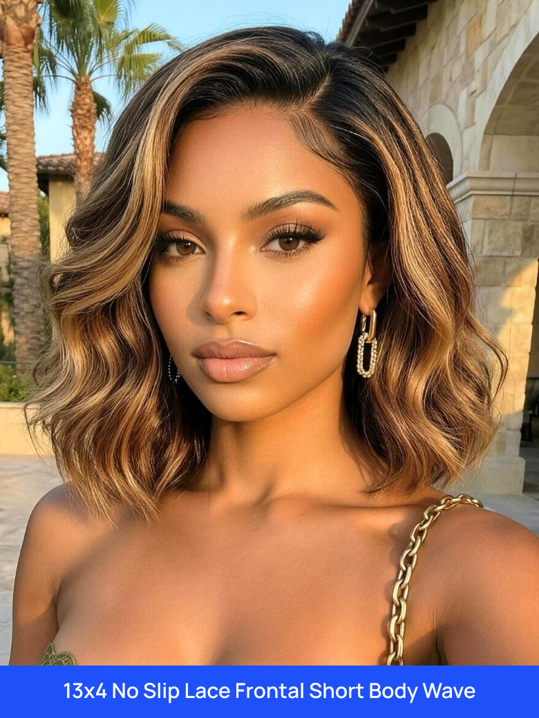 Nadula Bob Style Flash Sale13x4 Lace Front 1B/30 Dark Root with Warm Brown Highlights Soft Barrel Curls French Put On And Go Wig