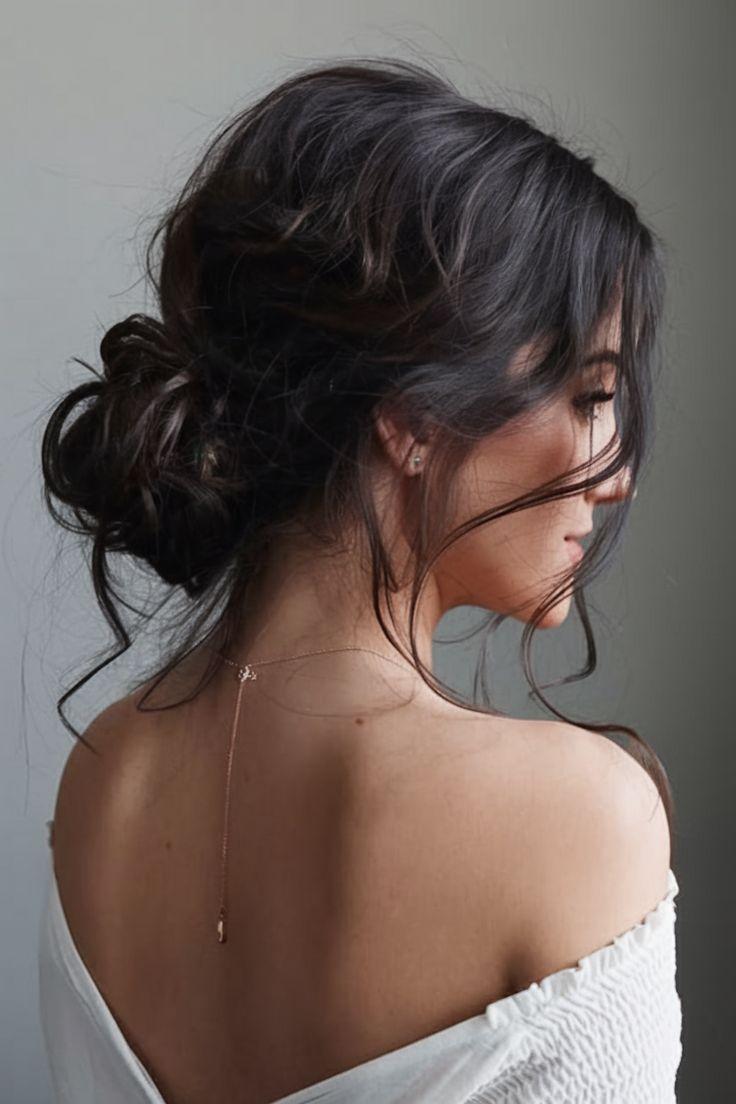 Low Voluminous Bun with Soft Waves