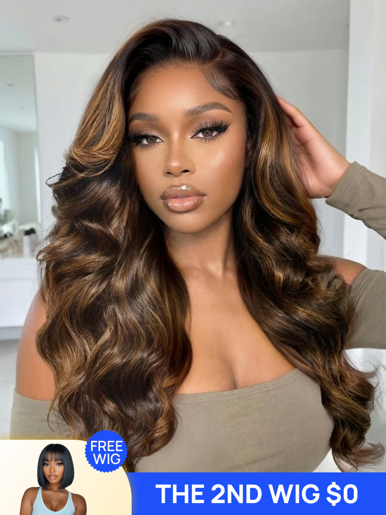 The 2nd Wig $0 | Nadula Flash Sale 7x5 Balayage Body WaveBye Bye Knots Lace Closure Put On And Go Human Hair Wigs