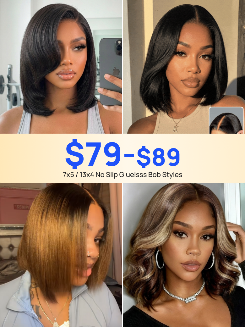 All Bob Styles $79 | Nadula Special Sale Top Wig Put on and Go Summer Glueless Human Hair Wigs