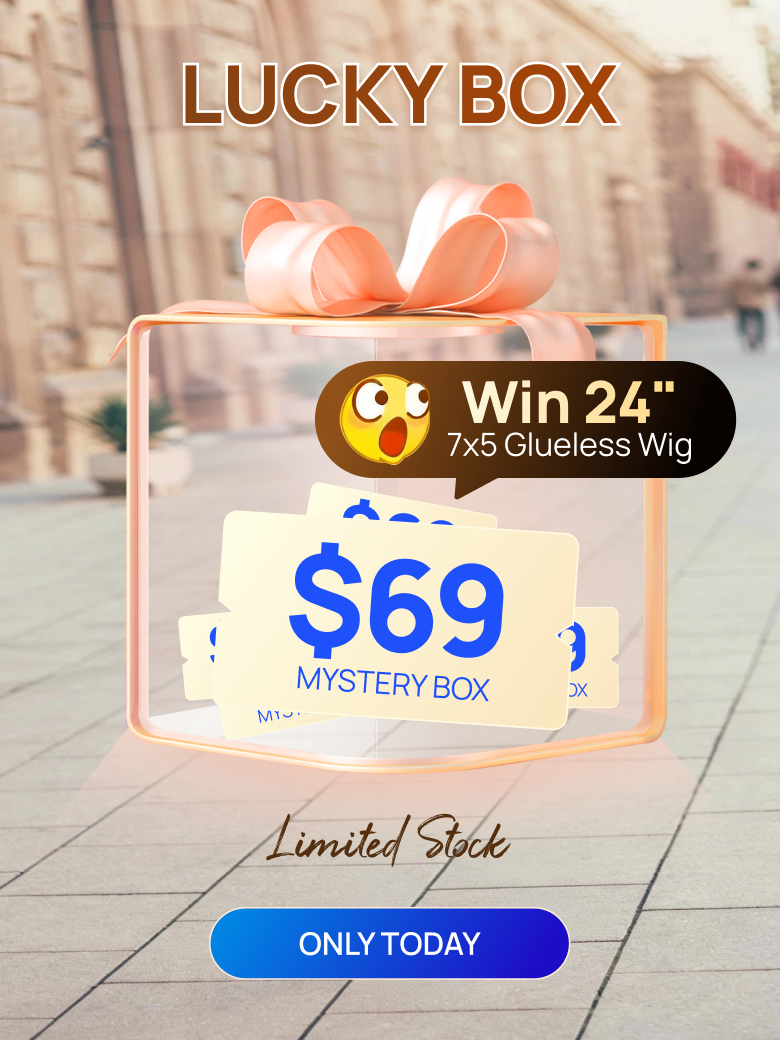 Nadula $69 Mystery Box Win 24 Inch 7*5 Byebye Knots Wig Value $180-$350 Special Offer