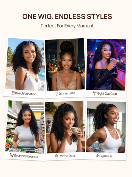 6-in-1 styling half wig