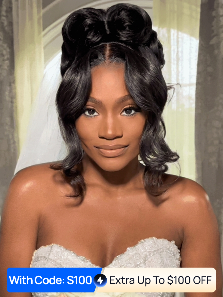Code: S100 | Nadula 50% Off Sale 360 Lace Frontal Wig with Invisi Drawstring Body Wave Transparent Lace Put on and Go Human Hair Wigs
