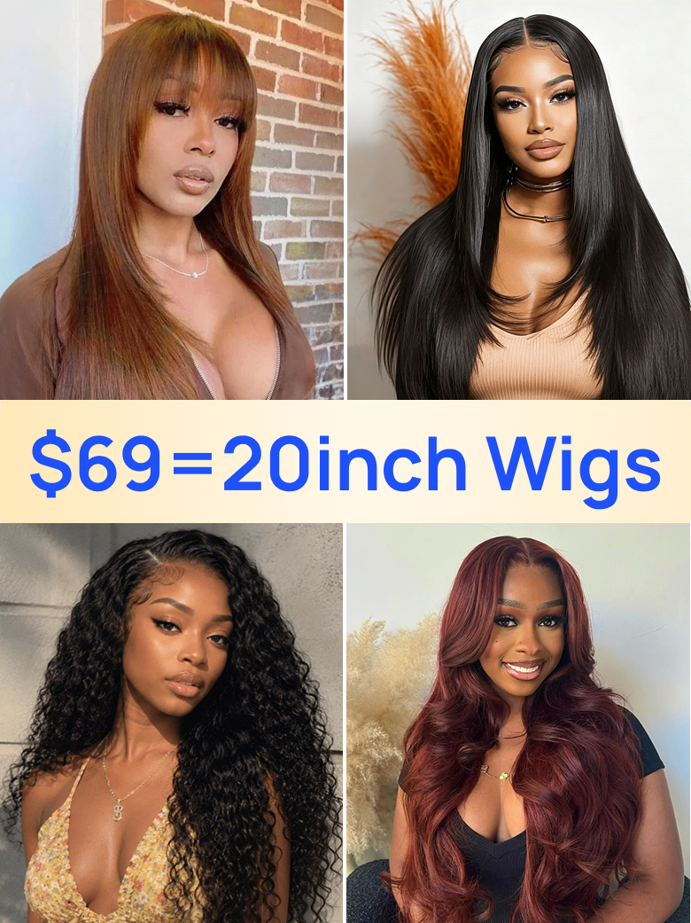 $69=20inch Wigs Collection | Nadula Flash Sale Hot Selling Glueless Human Hair Wigs Put On And Go
