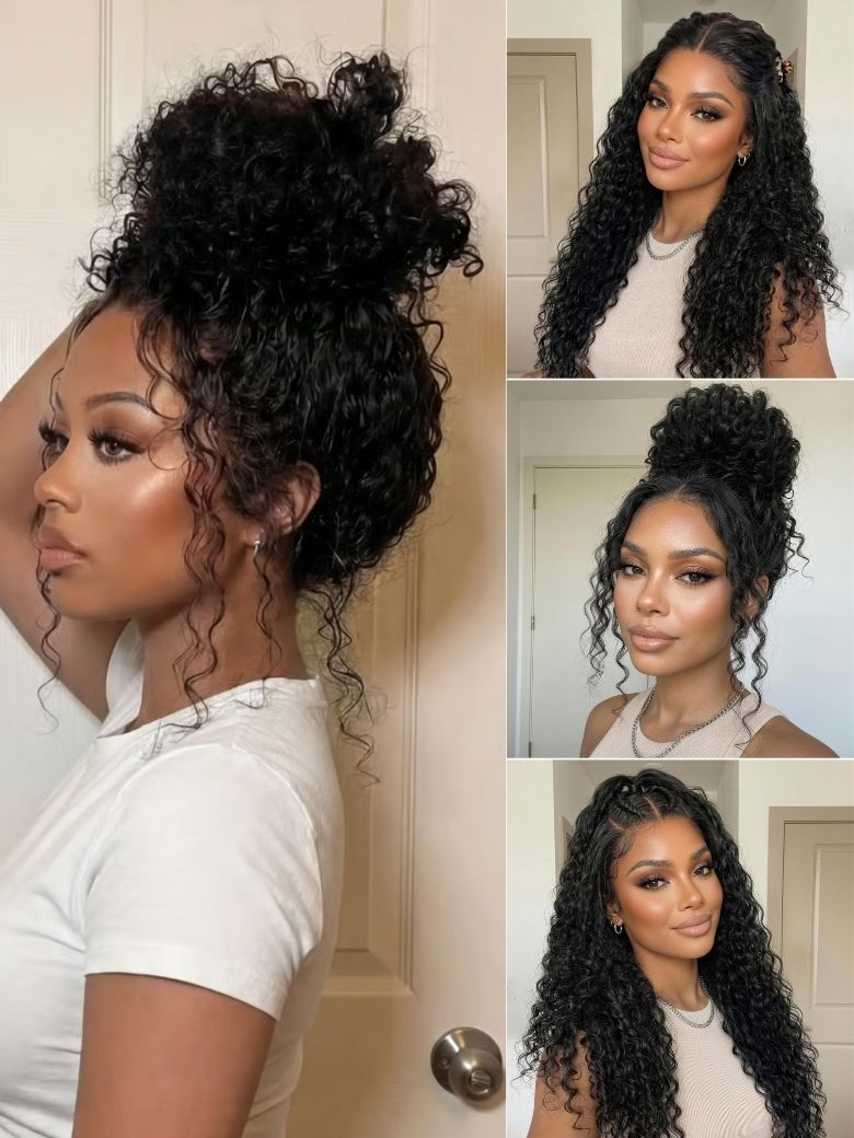 $100OFF | Nadula Water Wave and Body Wave 360 Lace Frontal Wig Pre-everything Transparent Lace Front Human Hair Wigs with Invisi Drawstring