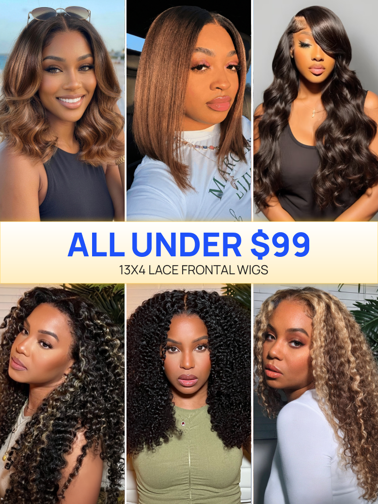 All under $99| Nadula Flash Sale 13X4 Lace Frontal Put On And Go Glueless Real Scalp Human Hair Wigs