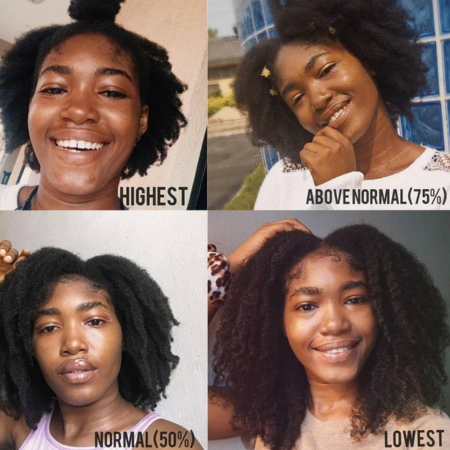 coily hair Shrinkage