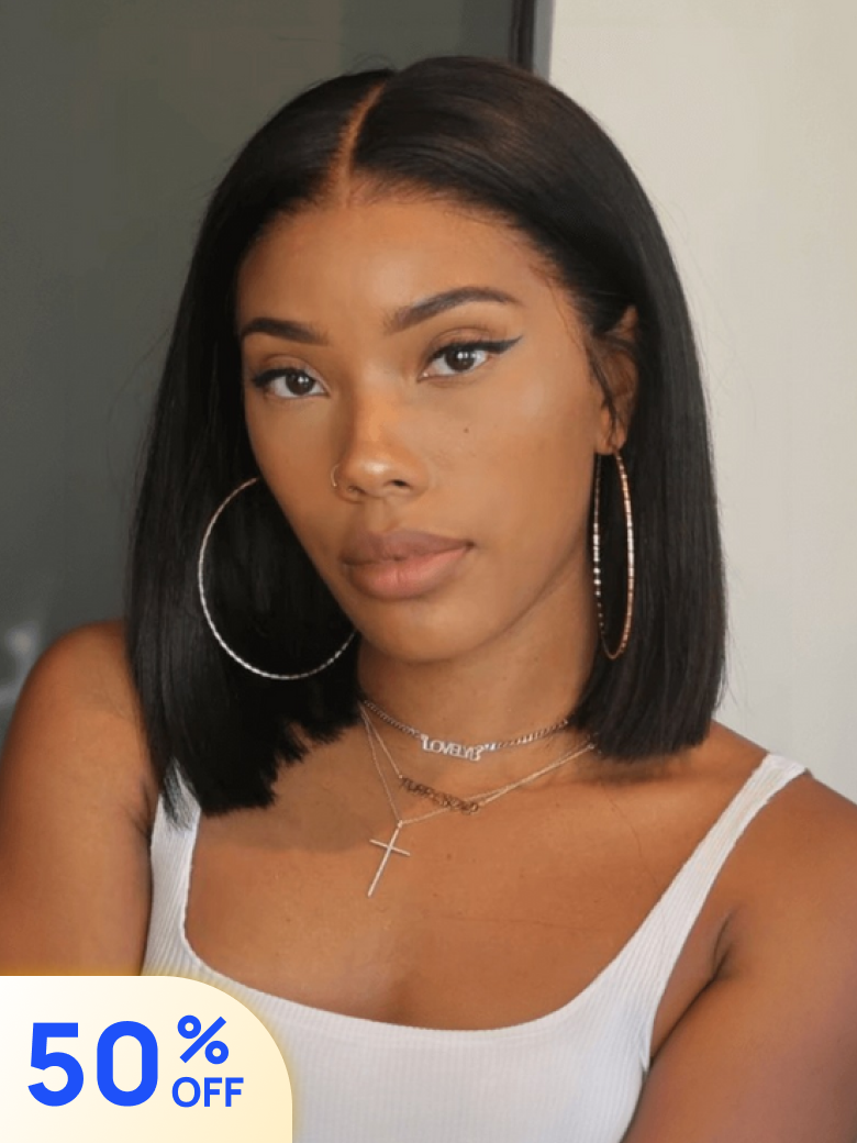 50% OFF |Nadula Flash Sale 7x5 Byebye Knots Silky Bob Wig And Yaki Straight Bob Wig Put On And Go Wigs