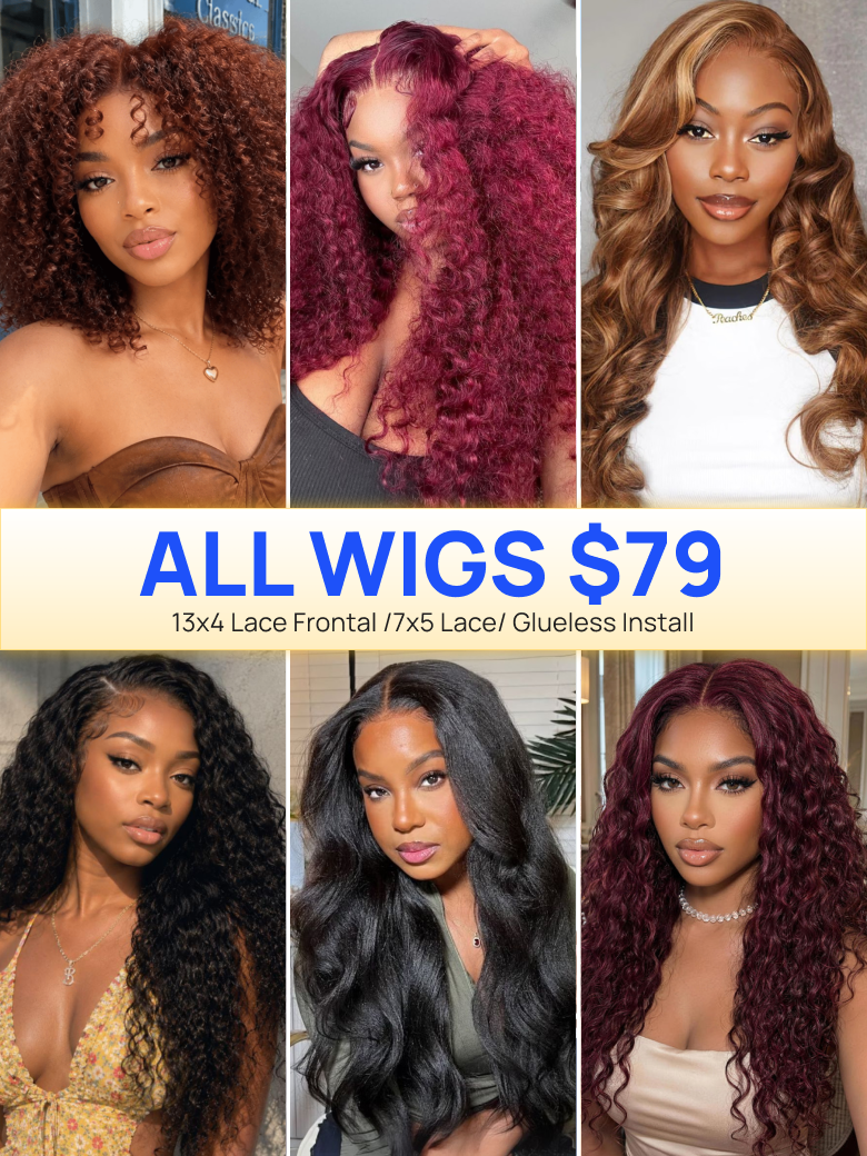 All Wigs $79 | Nadula Brand Day Flash Saler Put On And Go Human Hair Wigs Limited Stock