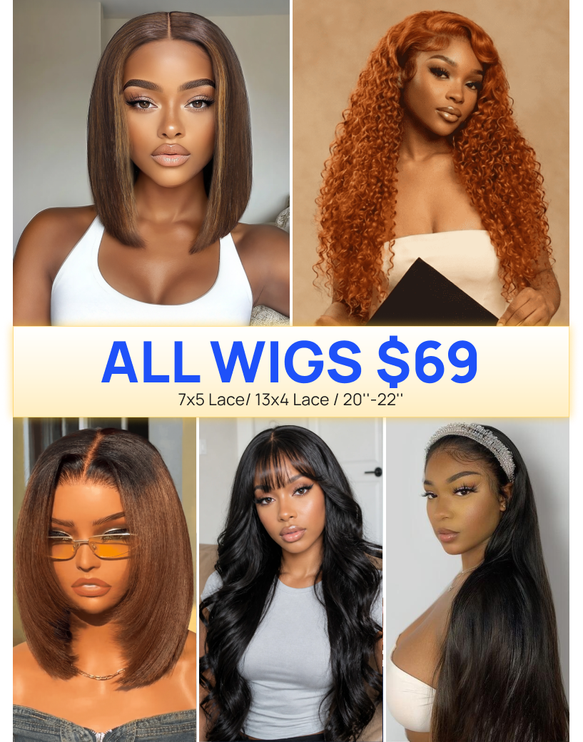 All Wigs $69 | Nadula Flash Sale Bye Bye Knots Human Hair Wigs Put On And Go Wigs Limited Stock