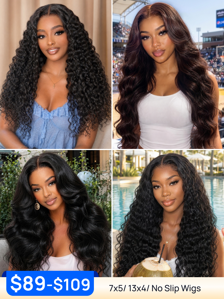 Each Wig $89 - $109 | Nadula Flash Sale 7x5 & 13x4 Natural Style Pre-plucked Bleached Knots With Natural Color