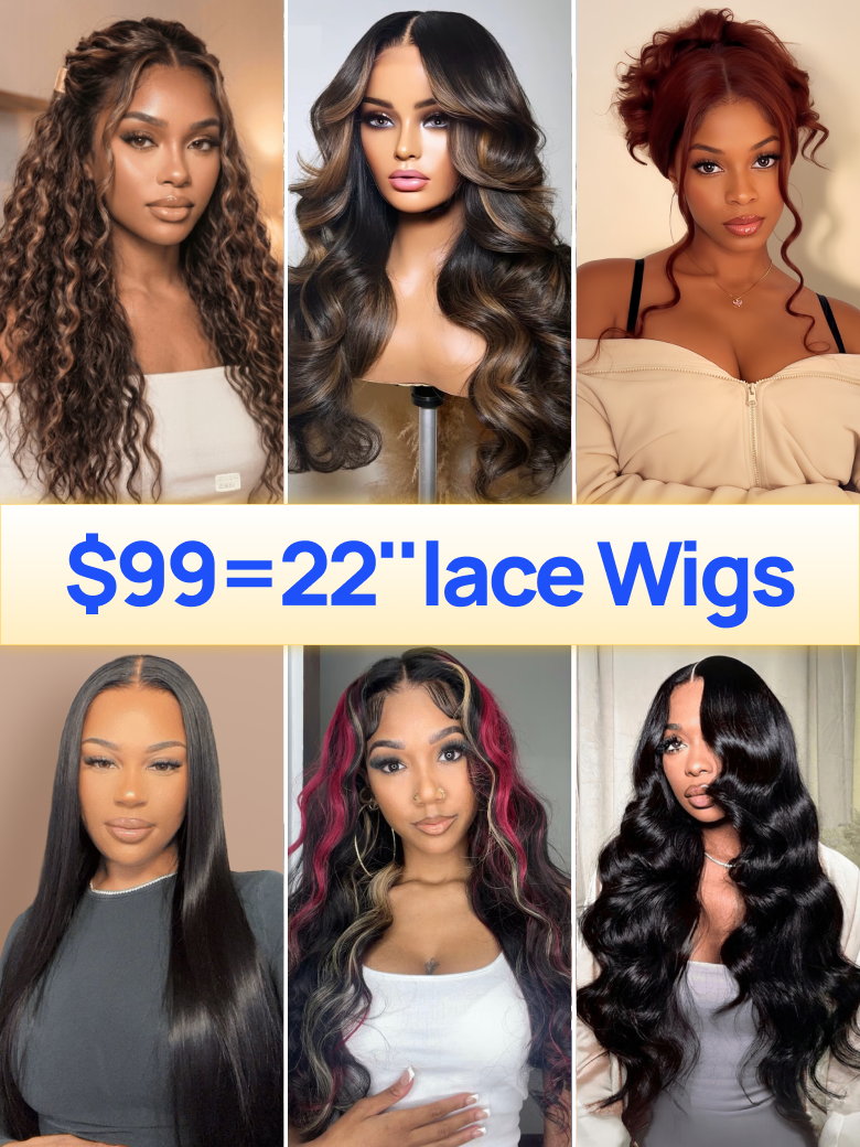 All Bye Bye Knots Wigs $99 | Nadula Flash Sale 7x5 Byebye Knots Lace Put On and Go Glueless Human Hair Wigs