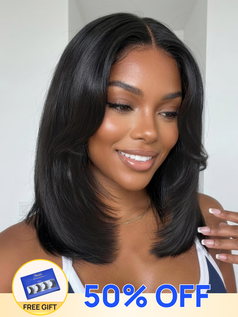 50% OFF + FREE GIFTS | Nadula Flash Sale Yaki Straight And Bob Wig With Bang Put On And Go Wigs 180% Density
