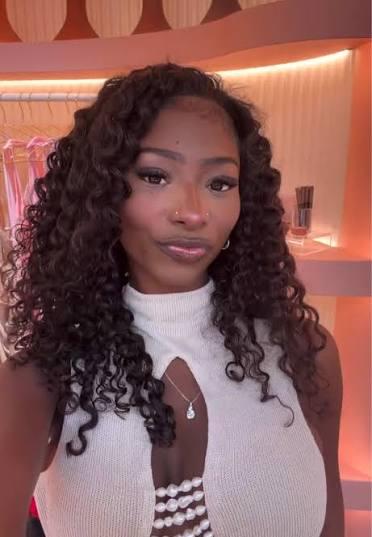 Trinity Tatum deep wave hair