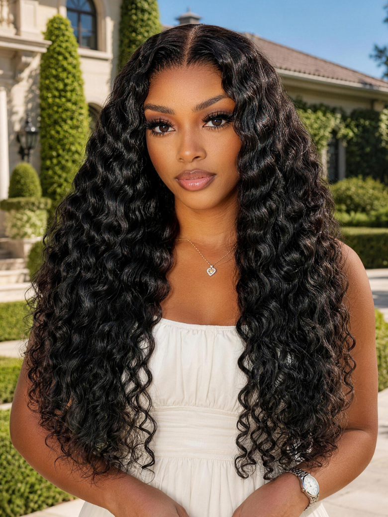 Nadula 7x5 No Slip Wig Indian Curly Wig Natural Loose Curly Human Hair Wig with Soft Defined Curls