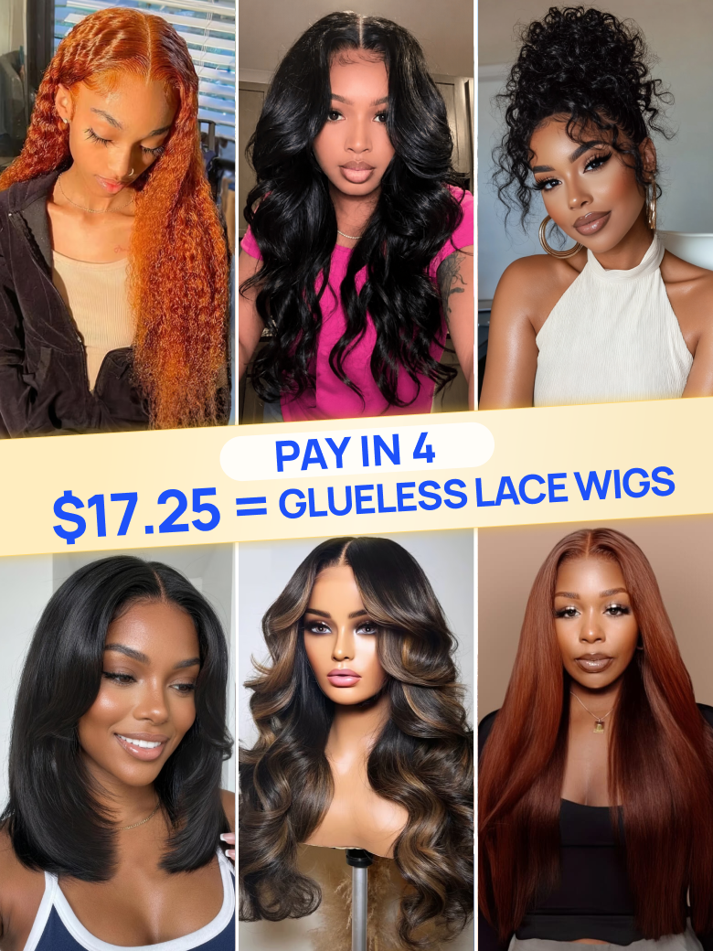 Pay In 4-$17.25 | Nadula 70% OFF Flash Sale Put On and Go Glueless Natural Hair Human Hair Wigs
