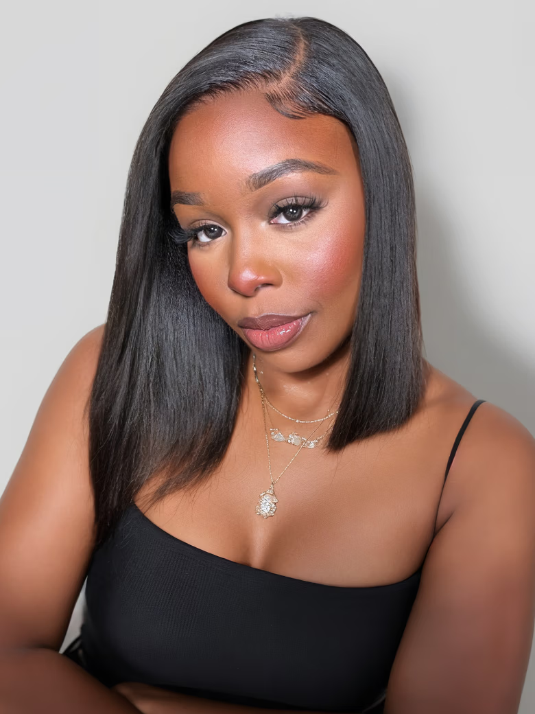 Nadula Flash Sale 7x5 Byebye Knots Silky Bob Wig And Yaki Straight Bob Wig Put On And Go Wigs