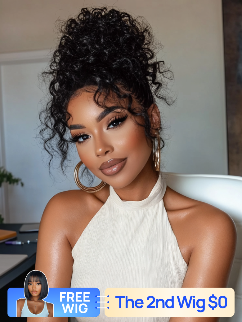 The 2nd Wig $0| Nadula 13x6 Bye Bye Knots Invisible Knots Water Wave with Babyhair Put On and Go Glueless Human Hair Wig 180% Density