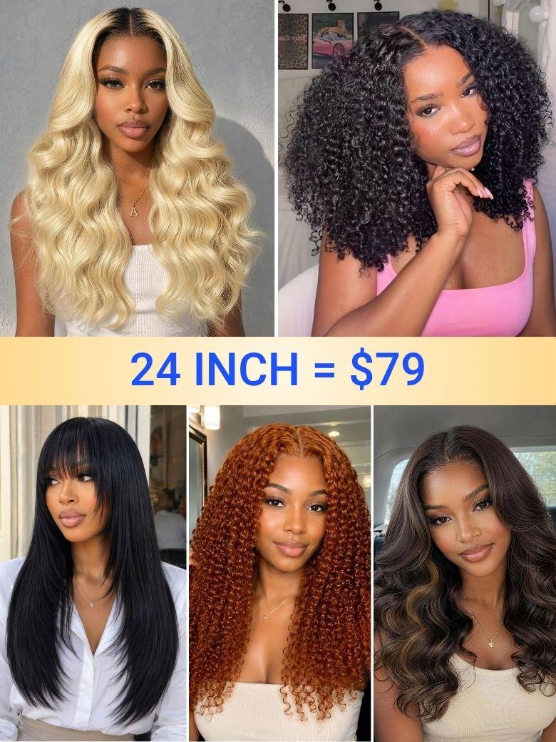 24 Inch=$79 | Nadula Long Inches Wigs Flash Sale Beginner Friendly Glueless Human Hair Wigs