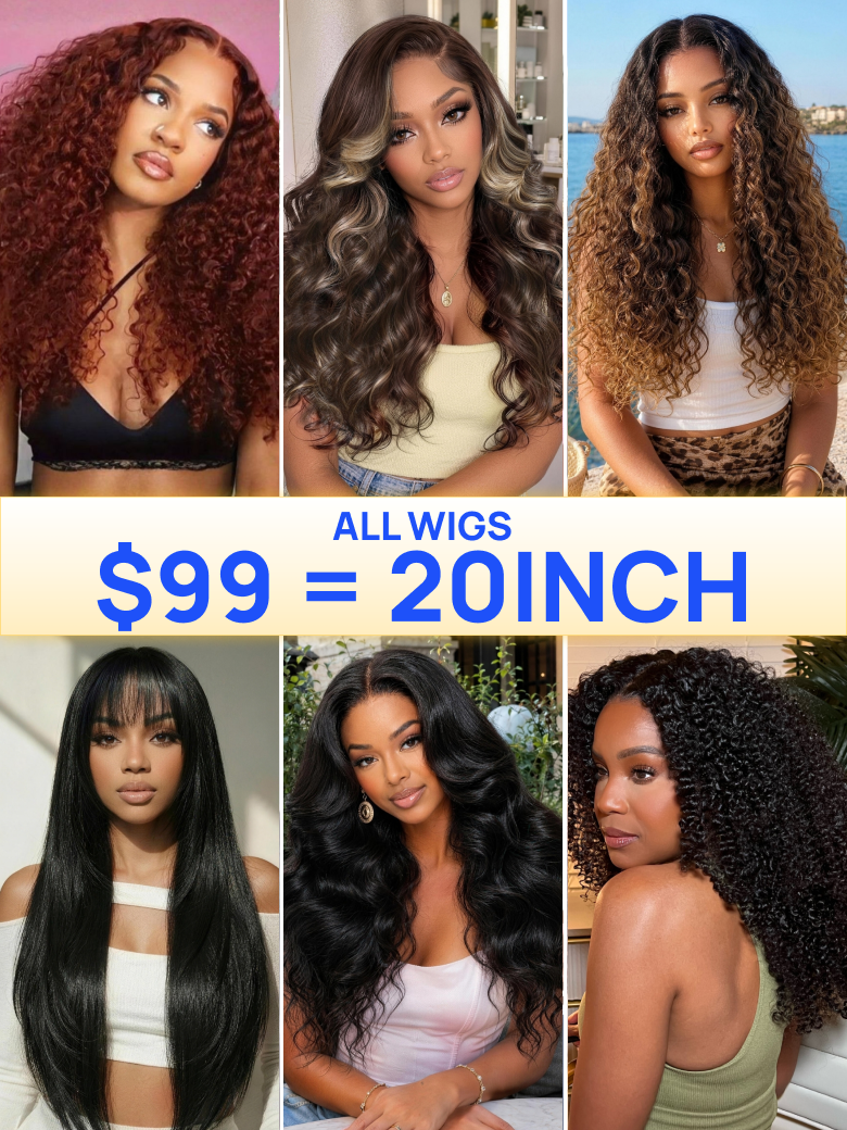 All 20inch Wigs $99 | Nadula Special Sale Bye Bye Knots Glueless Put On & Go Human Hair Wigs