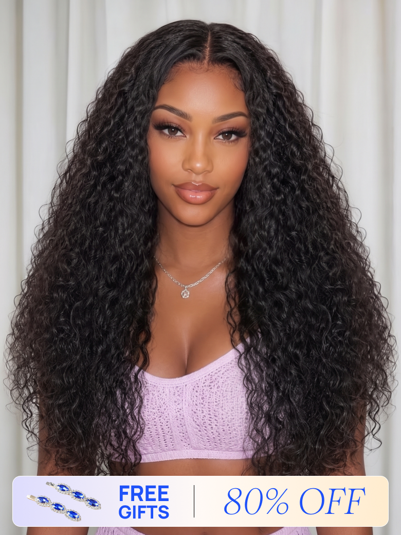80% OFF Flash Sale | Nadula 7x5 No Slip Wig Wet & Curly 2 in 1 Straight to Curly Human Hair Wig with Drawstring
