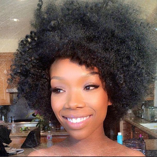 Brandy Norwood natural hair