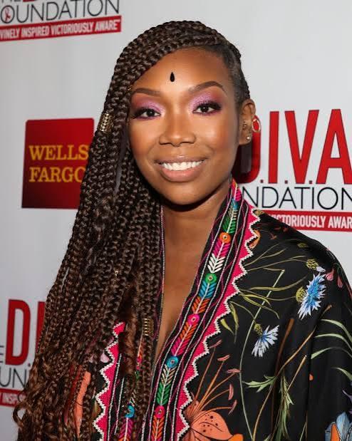 Brandy Norwood braided hairstyle