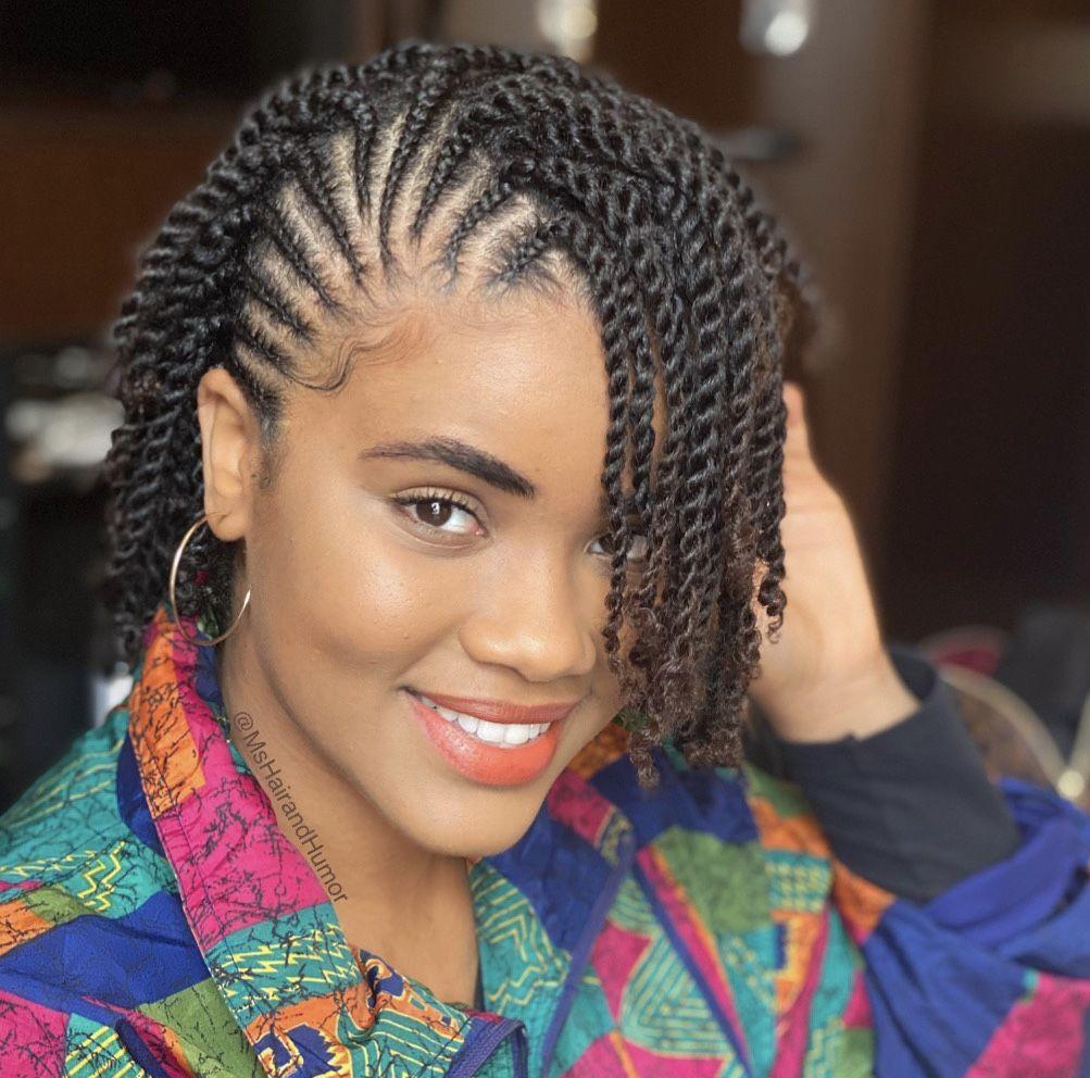4b twist-out braid hairstyle