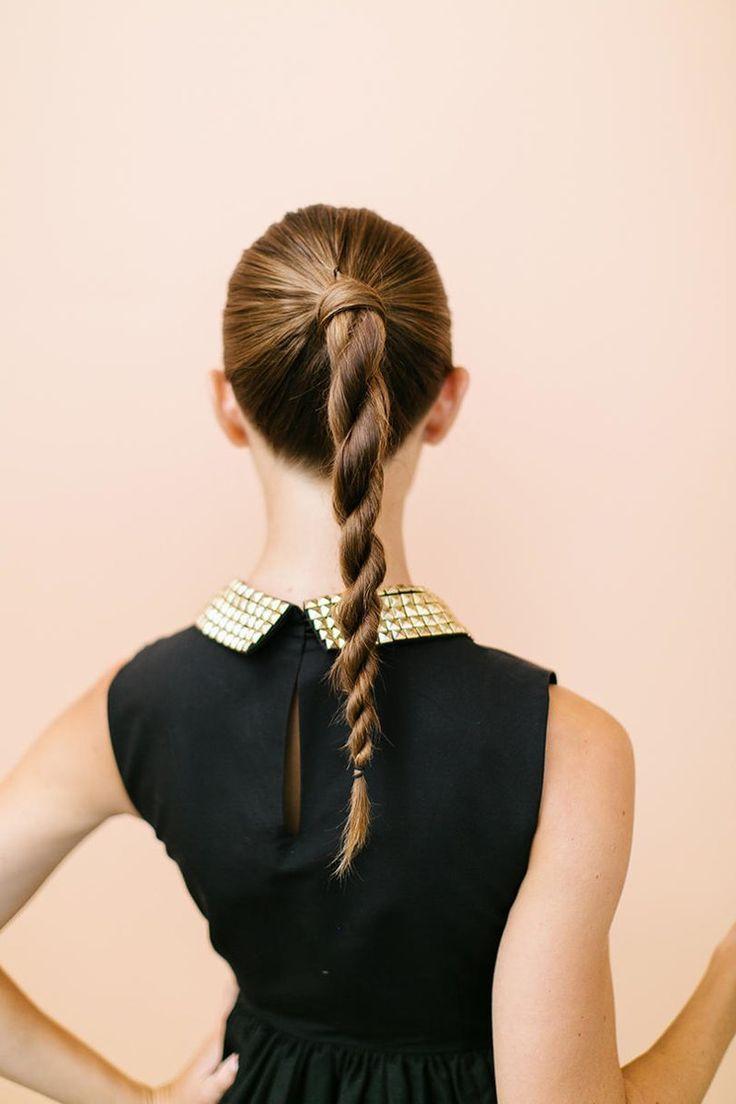 Twisted Mid-Length Ponytail