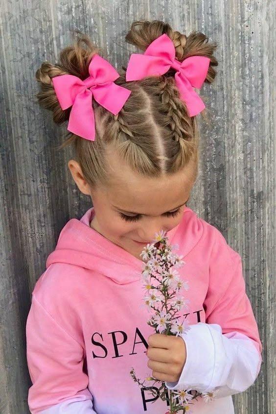 Loose Bun&nbsp;With&nbsp;Twin Braids