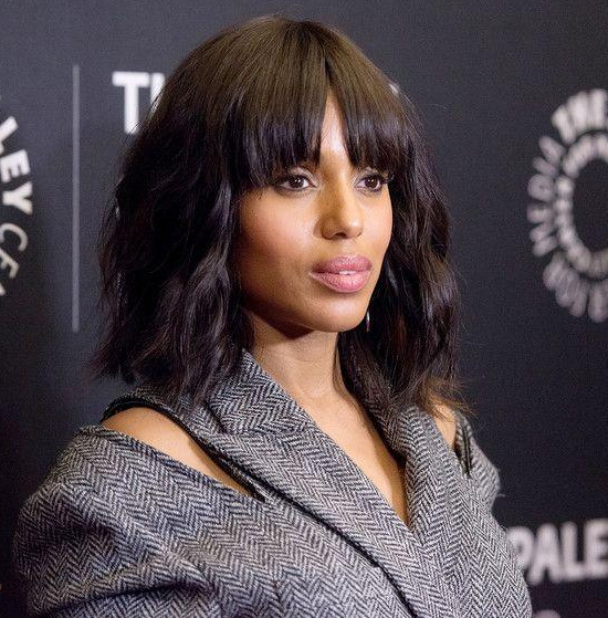 Kerry Washington wavy lob