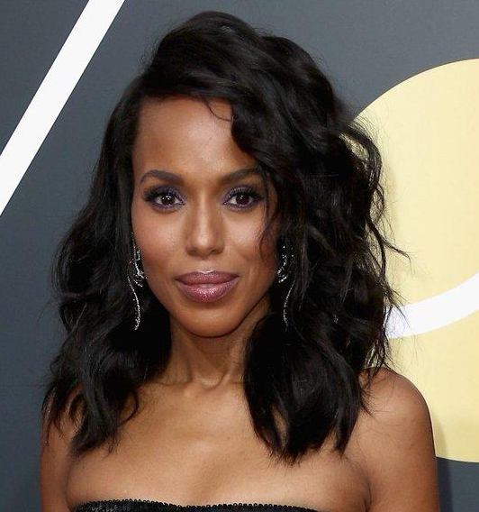 Kerry Washington long wavy hair