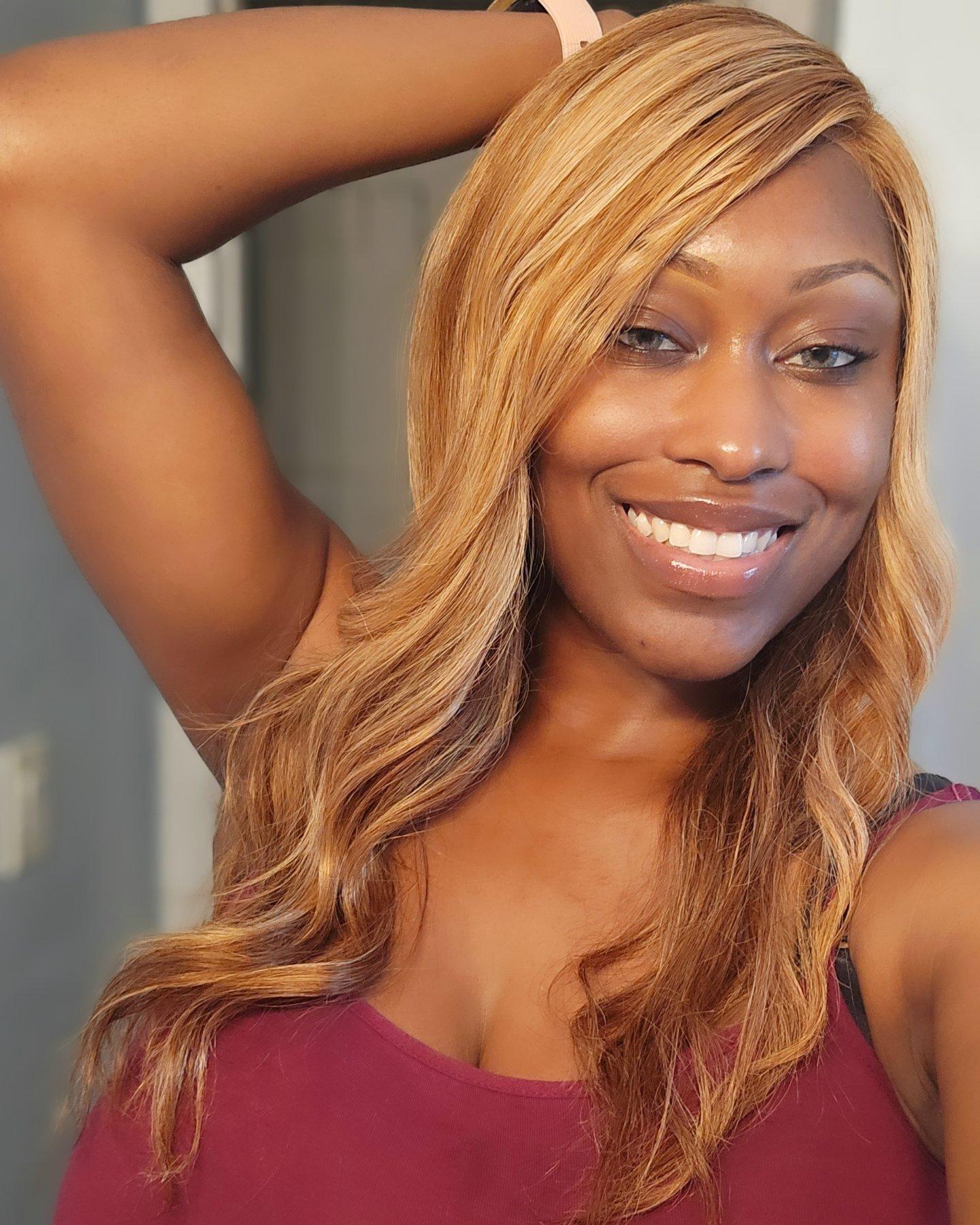 
        Nadula Bye Bye Knots Wig | 7x5 Invisible Knots Honey Blonde Highlight Body Wave Put and Go Wig    
