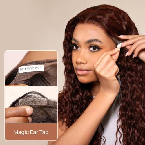 reddish brown water wave pre everything wig