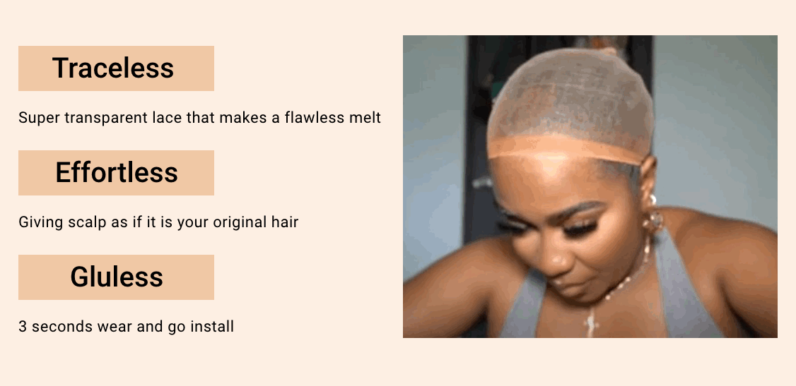
        Bye Bye Knots Wig 2.0™ | Nadula 7x5 Invisible Knots Jerry Curly Put On and Go Wig Natural Hairline    