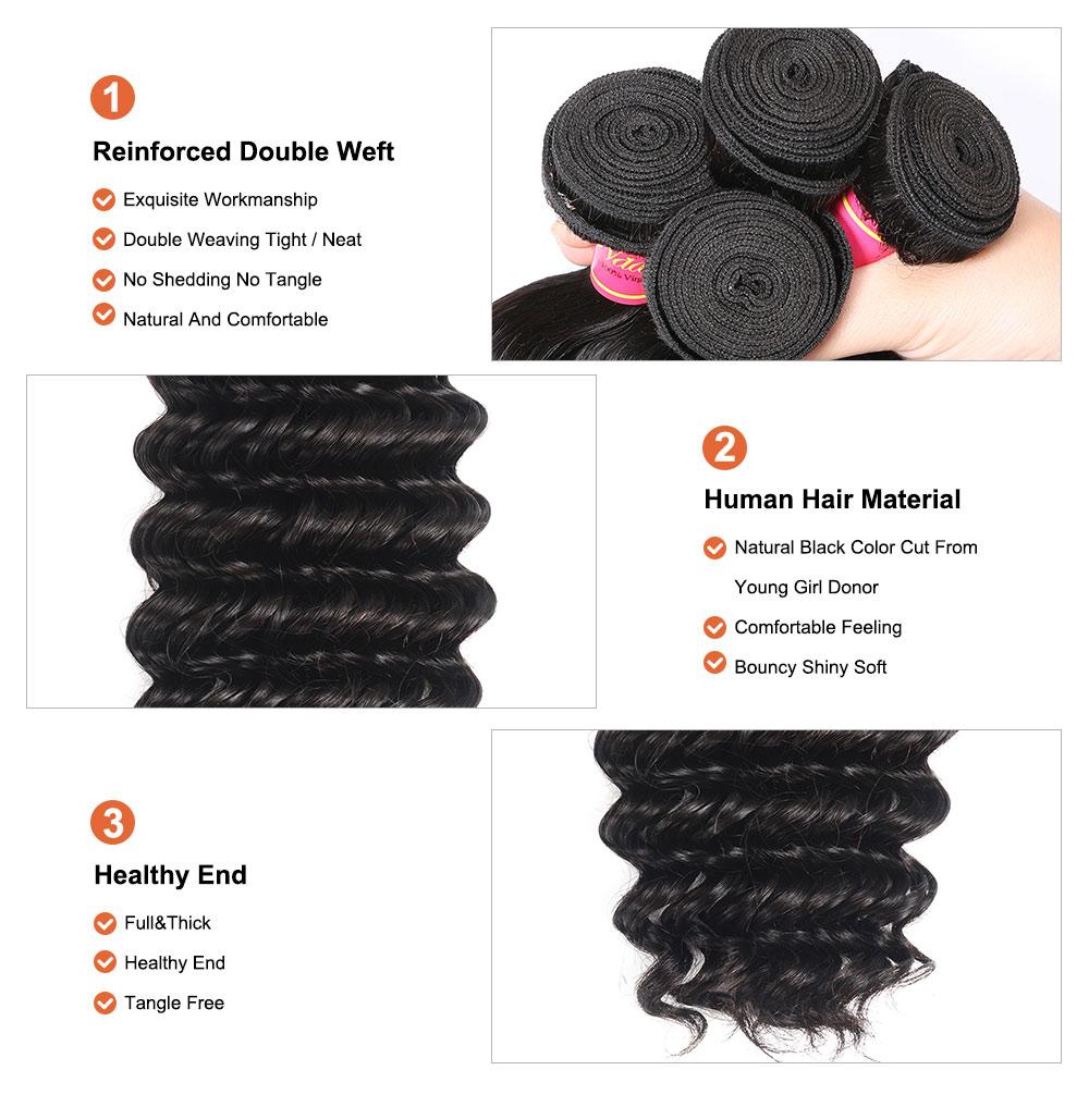 Deep Wave Hair Human Hair Weave