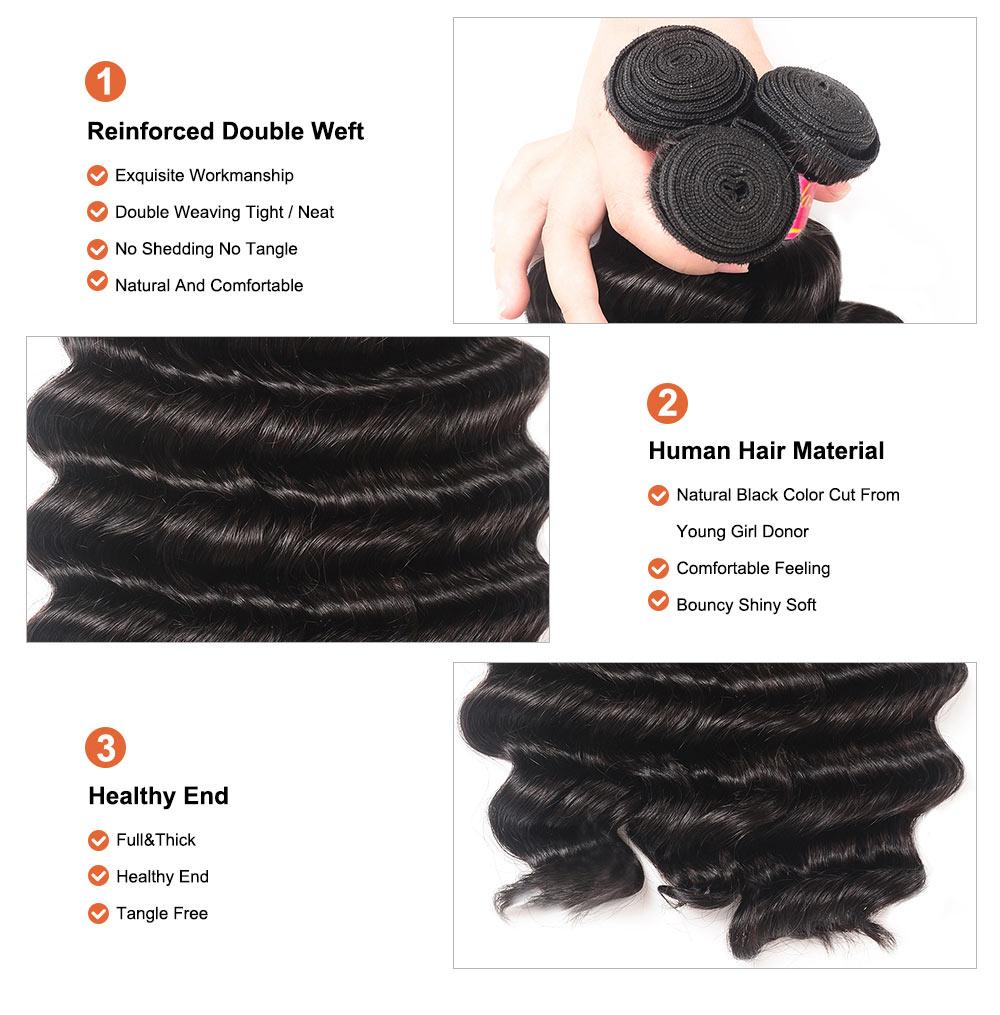 Loose Deep Wave Hair Human Hair Weave