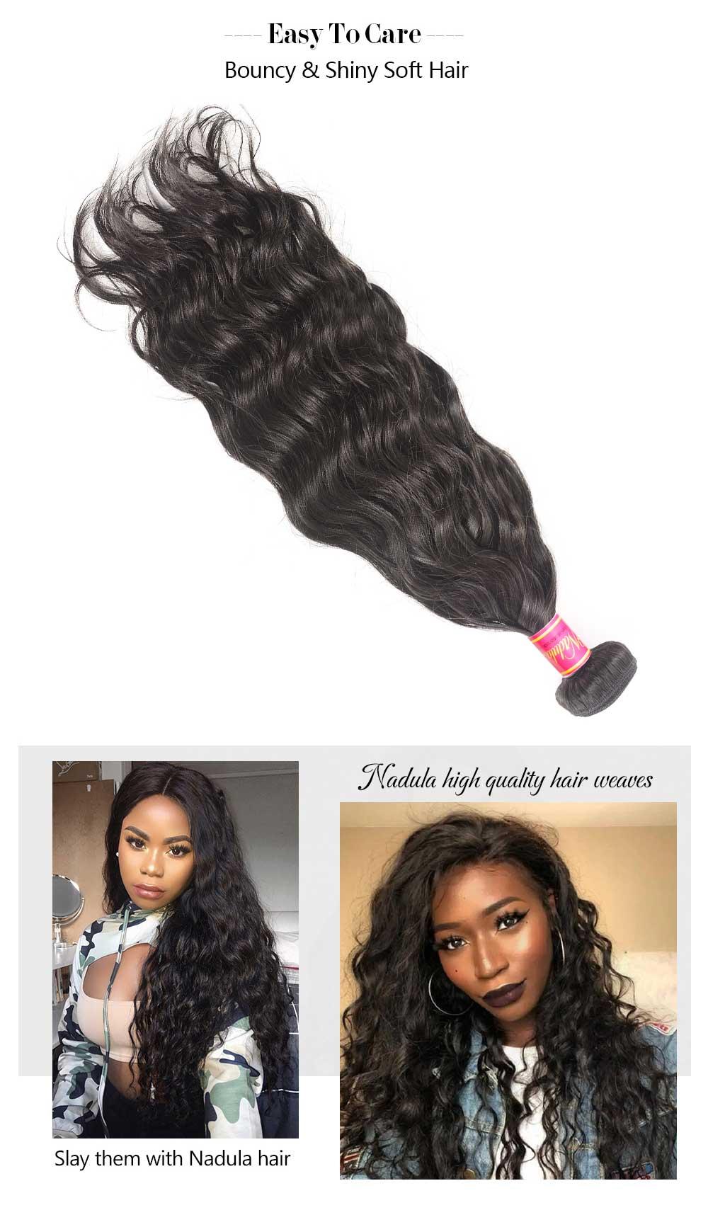 
        Nadula Real Virgin Brazilian Hair Weave Natural Wave 1 Bundle Brazilian Human Hair    