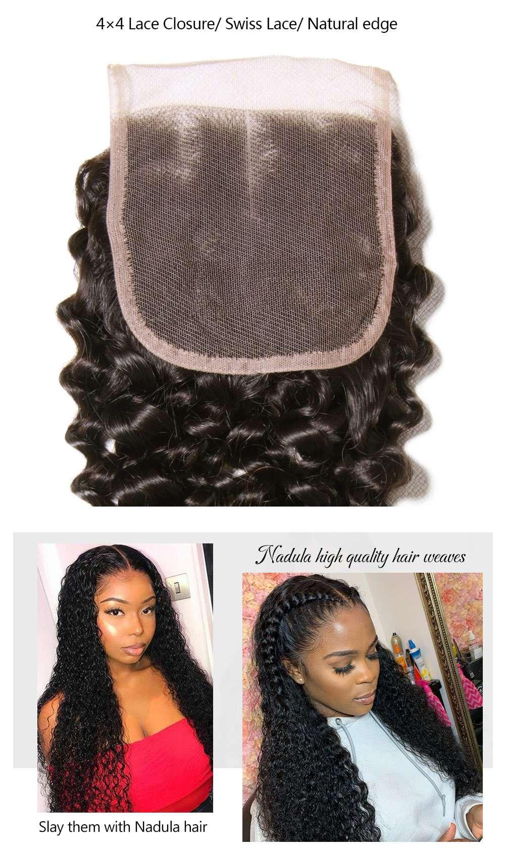 Lace Closure Curly 100% Virgin Human Hair