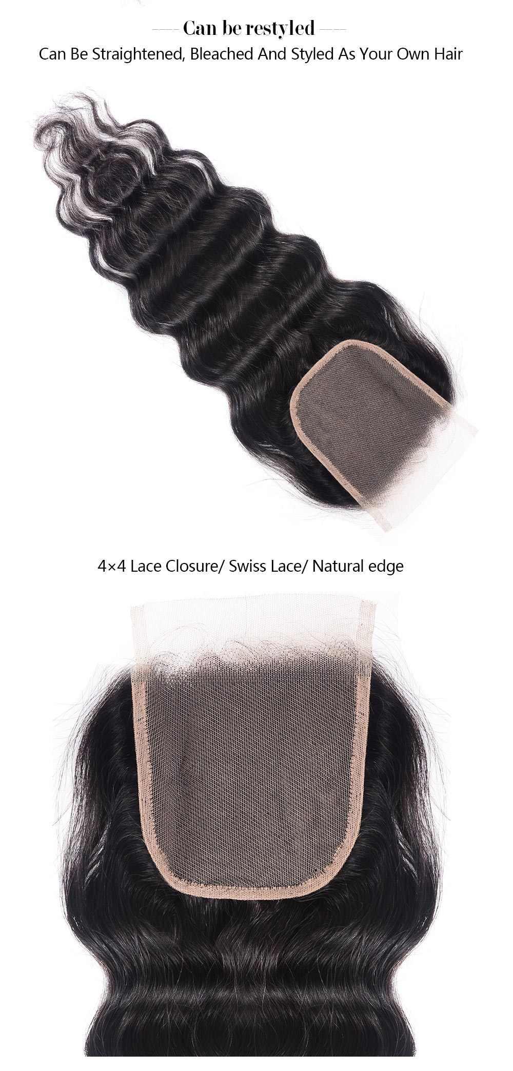 Natural Wave Virgin Hair Lace Closure