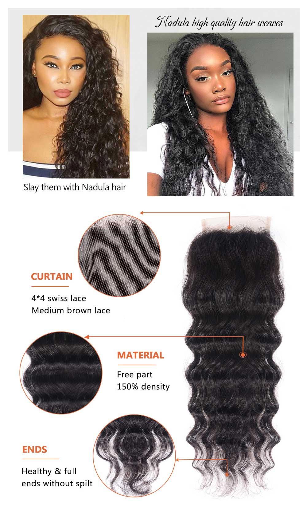 Natural Wave Virgin Hair Lace Closure
