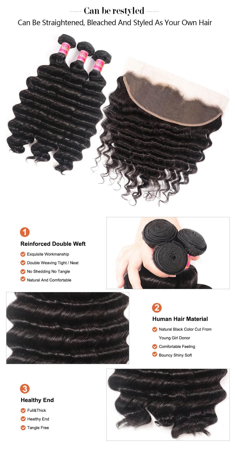 Loose Deep Virgin Hair With Lace Frontal