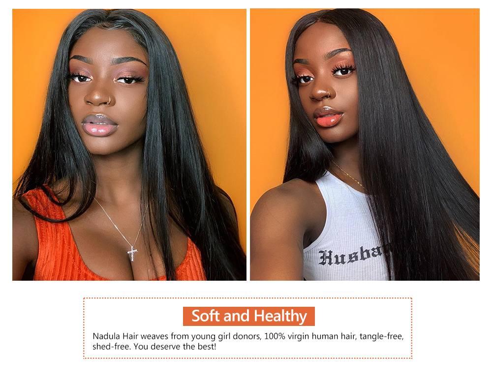 3Pcs or 4 Pcs Straight Virgin Hair Bundles With 4x4 Lace Closure